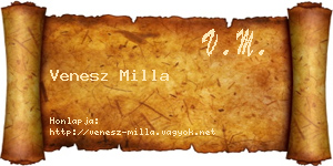 Venesz Milla névjegykártya